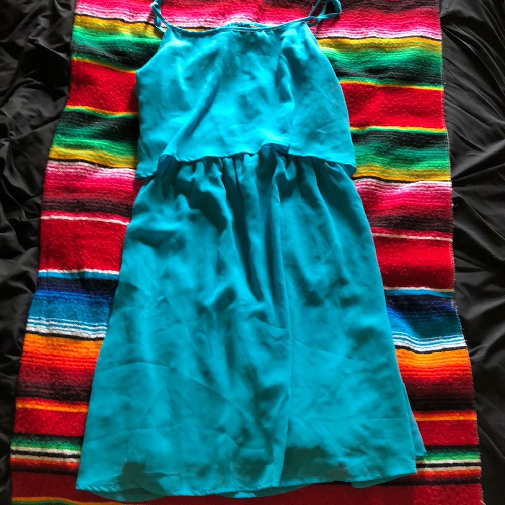 Turquoise Open-back dress